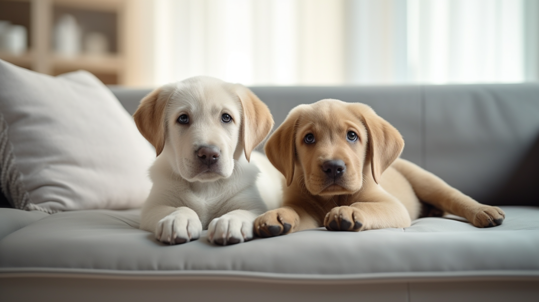 Poszczególne fazy w rozwoju labradorów i golden retrieverów