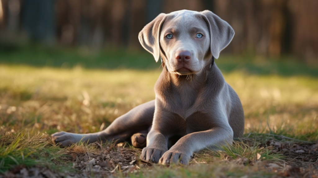 szczeniak srebrnego labradora