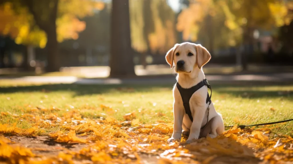 labrador podczas treningu