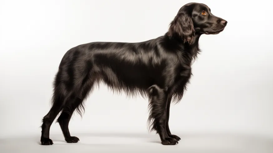 czarny flat coated retriever