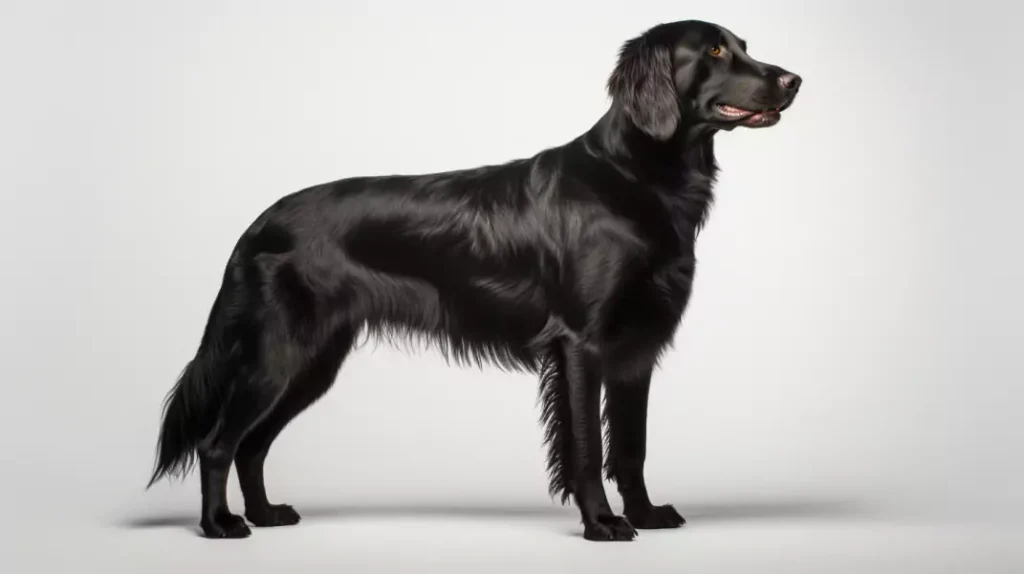 czarny flat coated retriever