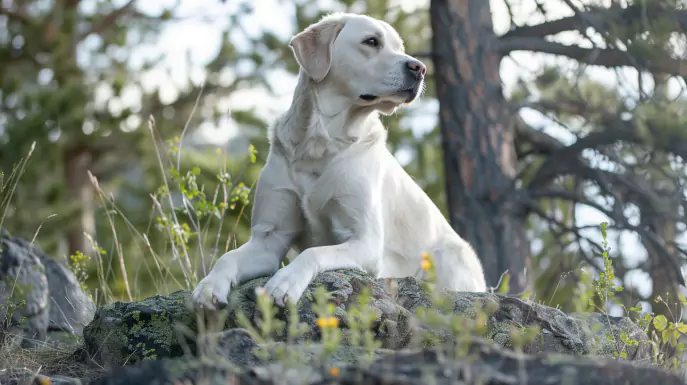 biały labrador