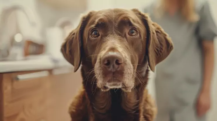 czekoladowy labrador