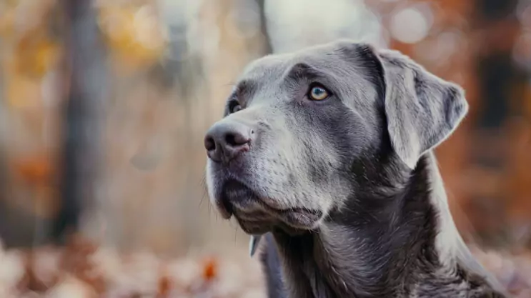 głowa srebrny labrador