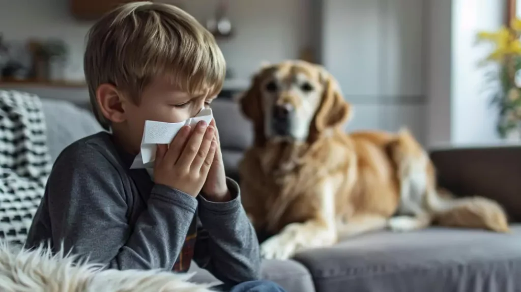 golden retriever i alergia dziecka