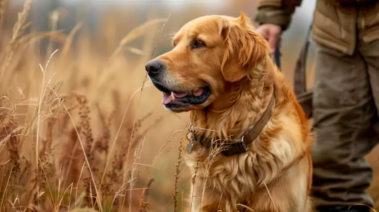 Golden retriever instynkt myśliwski współpraca