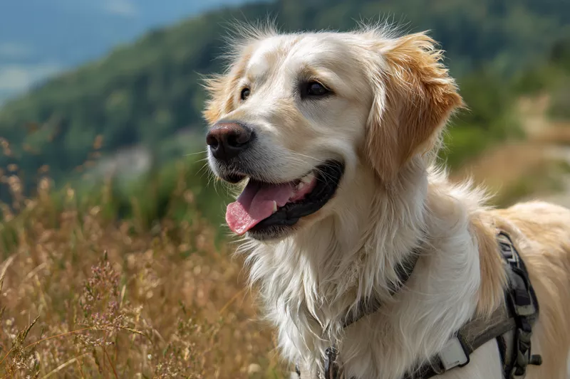 golden retriever w lecie