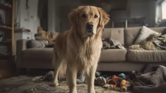 Nadpobudliwość goldenów: na spacerze anioł, w domu tornado