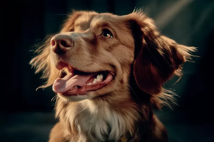 toller podekscytowany wydający toller scream